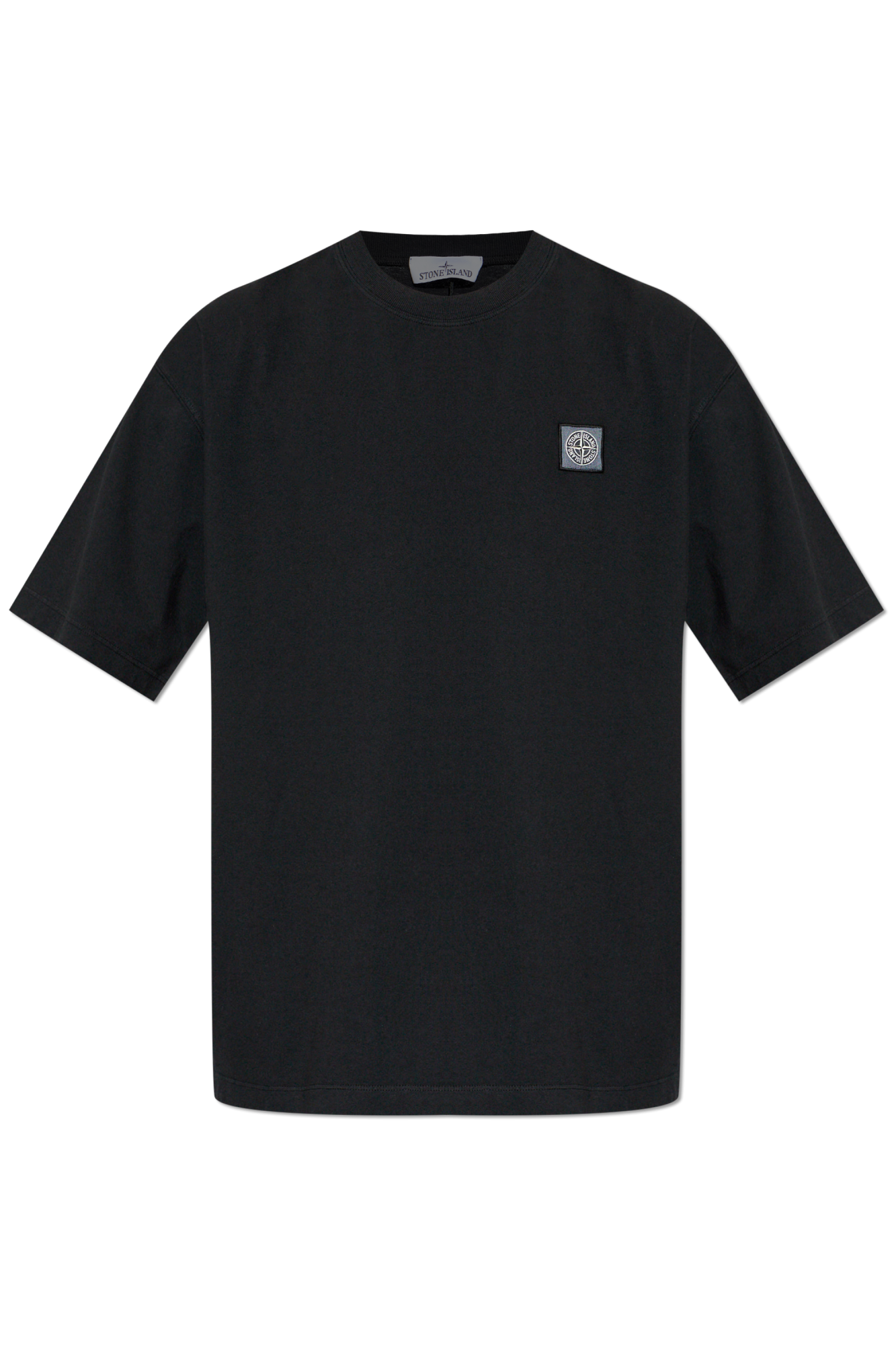 Black T-shirt with logo patch Stone Island - Vitkac AS
